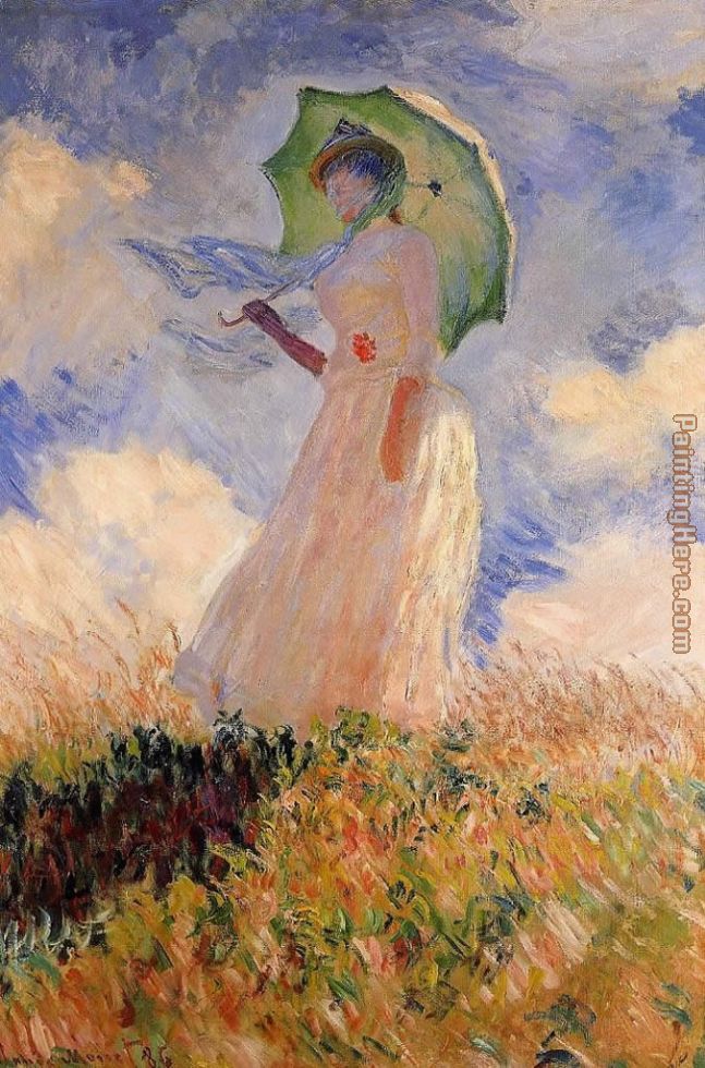 Woman with a Parasol 1 painting - Claude Monet Woman with a Parasol 1 art painting